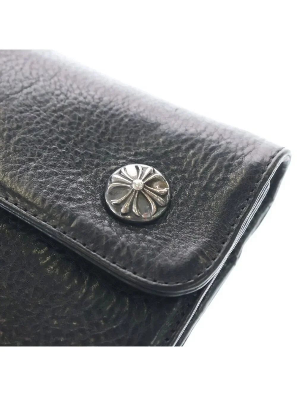 Chrome Hearts Wave Leather Wallet Black